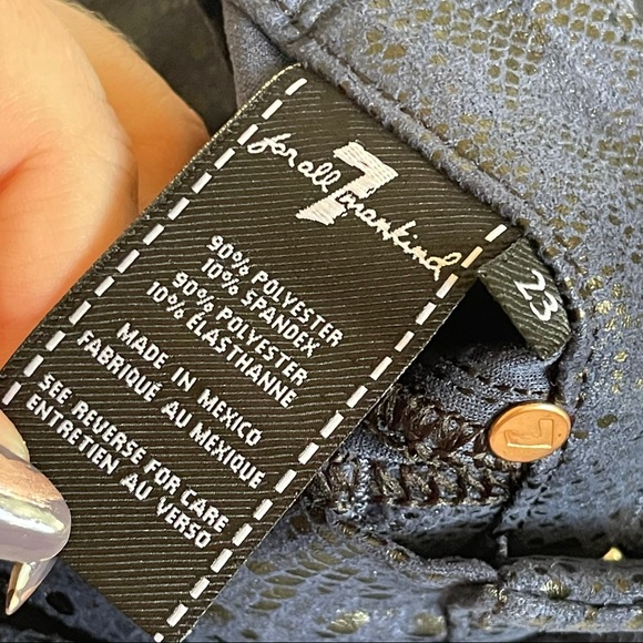 7 For All Mankind | Snakeskin Print Skinny Jeans - Picture 6 of 6